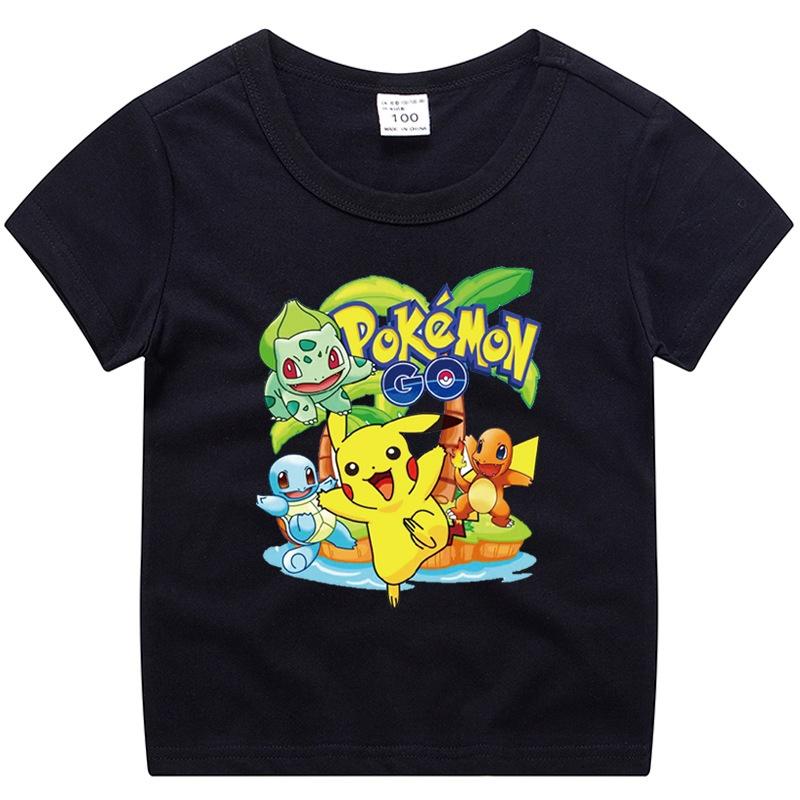 Áo thun trẻ em pokemon 4 màu , Có size người lớn, King Cotton