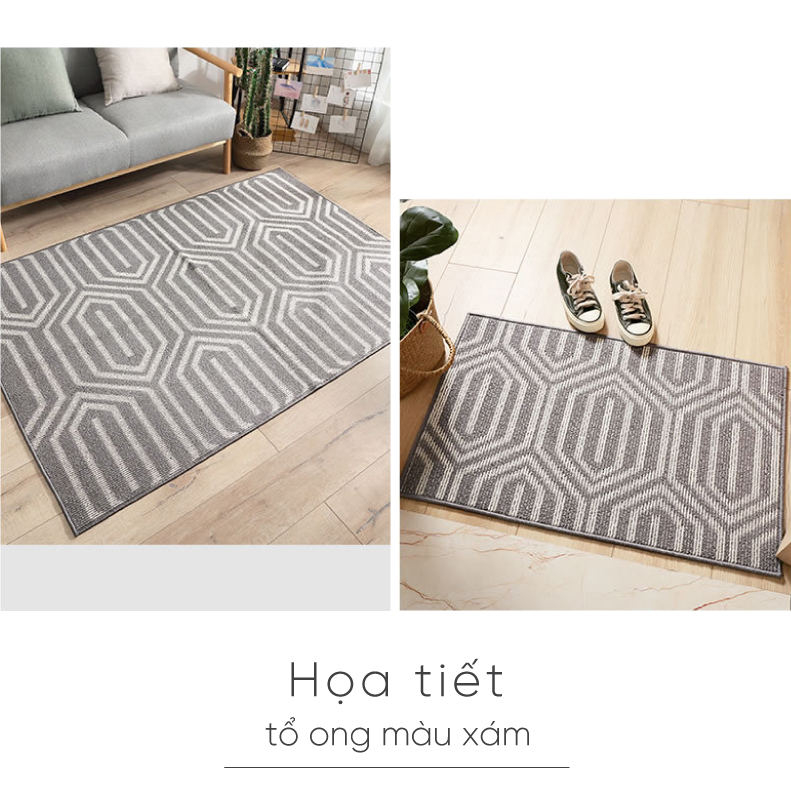 Thảm trang trí – Thảm chùi giầy dép ngay cửa nhà, Kích thước 50x80cm. Thảm chùi giầy dép chịu được ma sát tốt