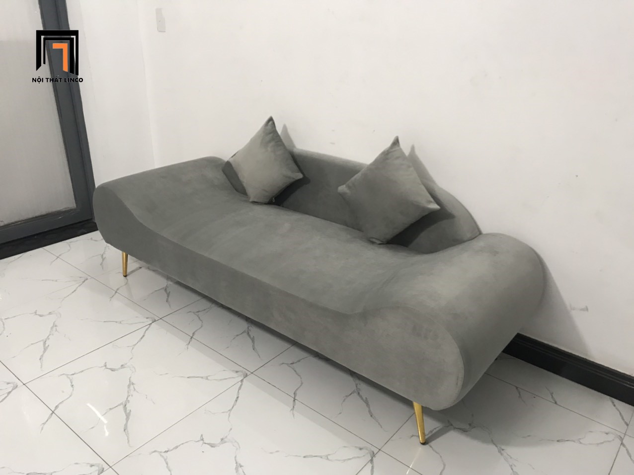 Ghế sofa băng thuyền xám trắng sang trọng nhiều kích cỡ