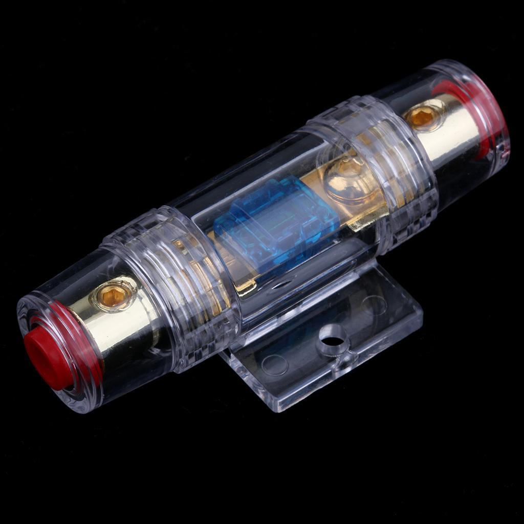 1PCS 60A Fuse Holder Fuseholder Block for Car Speaker Audio Amplifier Blue