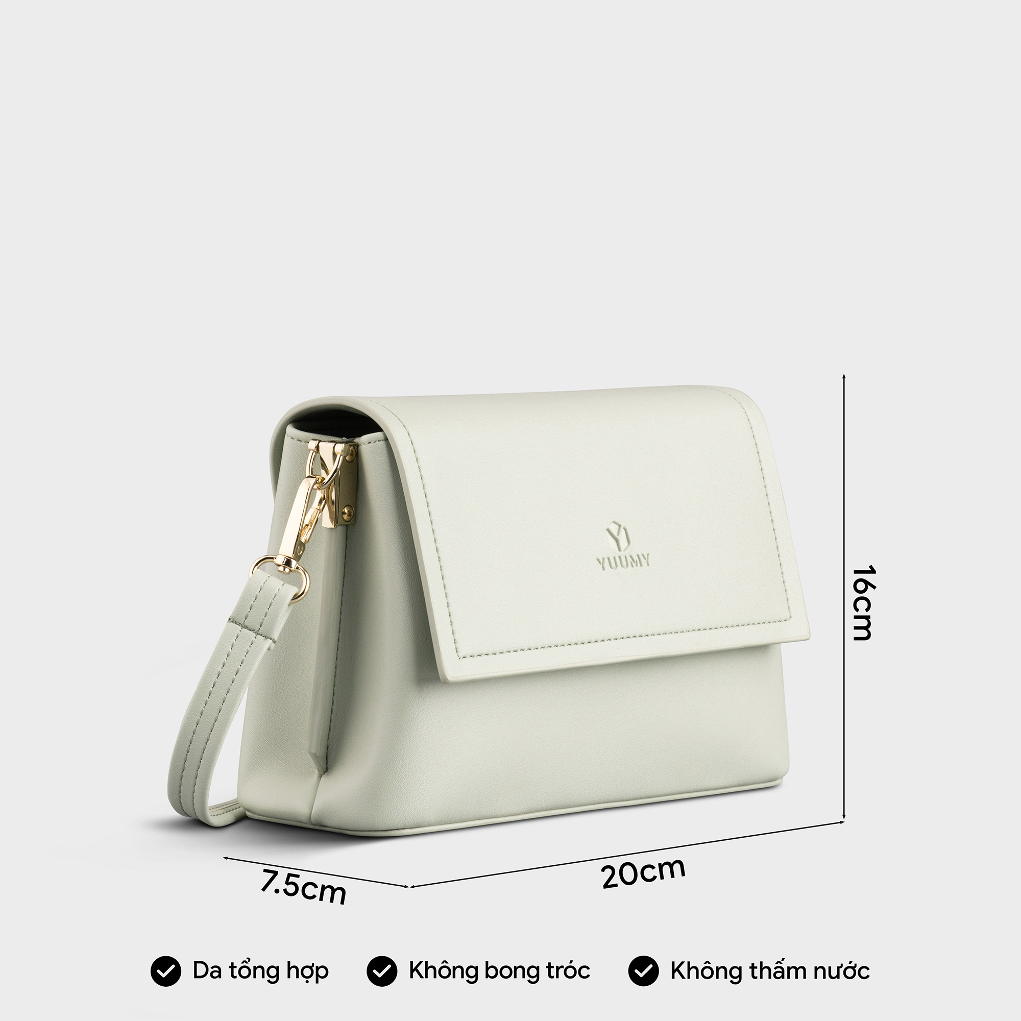 Túi Yuumy ( Thời trang nữ đi chơi size 20 - Túi đeo chéo da Seasand YN195 )