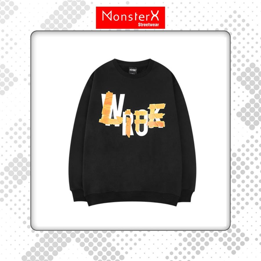 Áo dài tay NỈ BÔNG Unisex MonsterX Lore Sweater Ulzzang cặp đôi nam nữ form rộng oversize Hàn Quốc