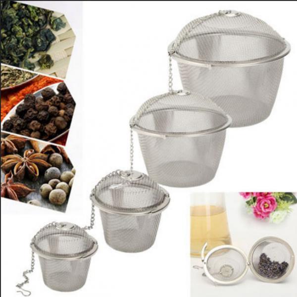 4Pcs Stainless Steel Skimmer Strainer Filter Spoon Wire Ball Tea Infuser