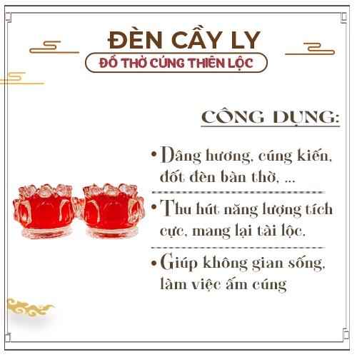 Đèn Cầy Ly Cúng Sen Nhỏ Cao 6cm Cháy Liên Tục 10 Tiếng Đồ Thờ Cúng Thiên Lộc - Cặp 2 Ly