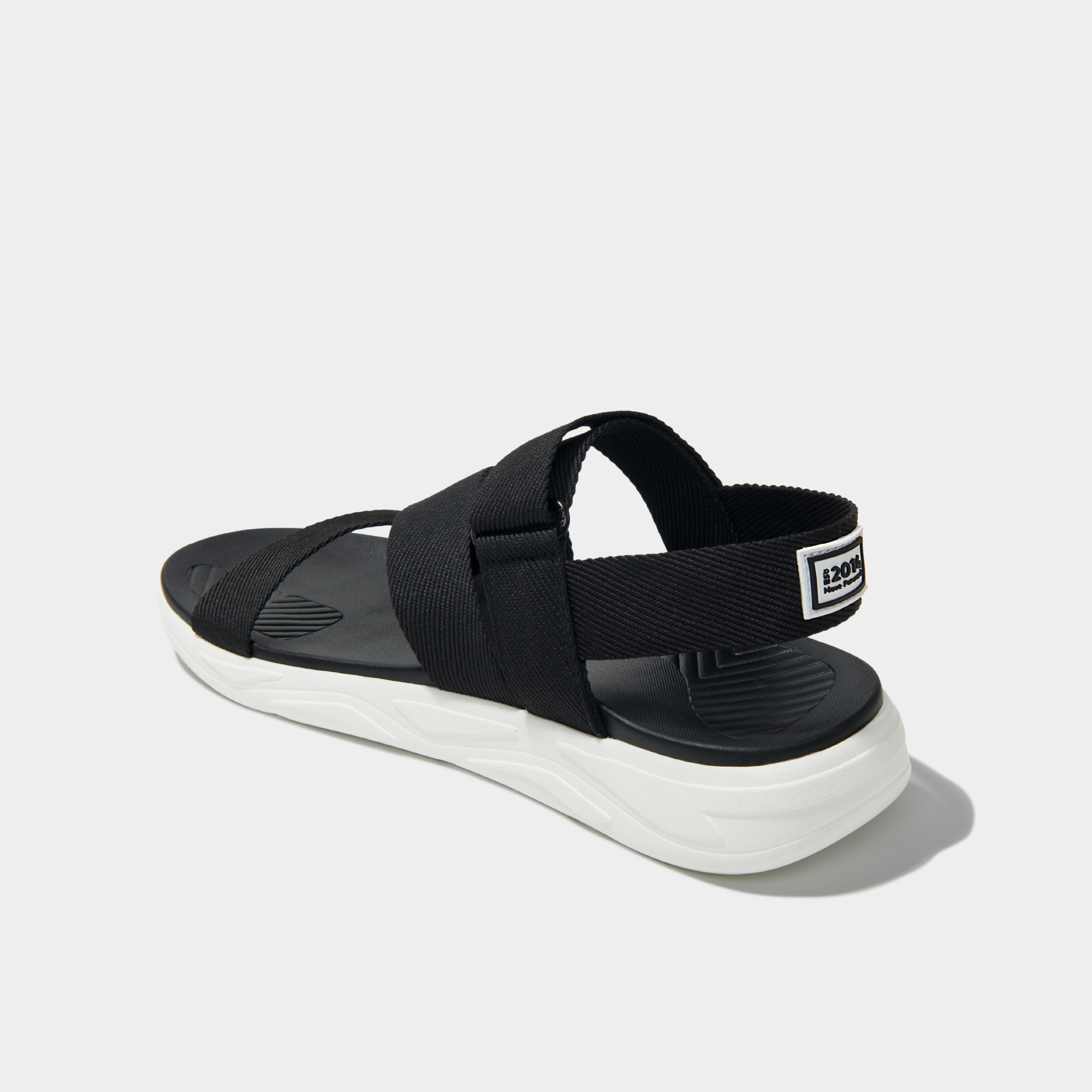 Giày Sandals Unisex Thời Trang Shat Trắng Đen S1M0010