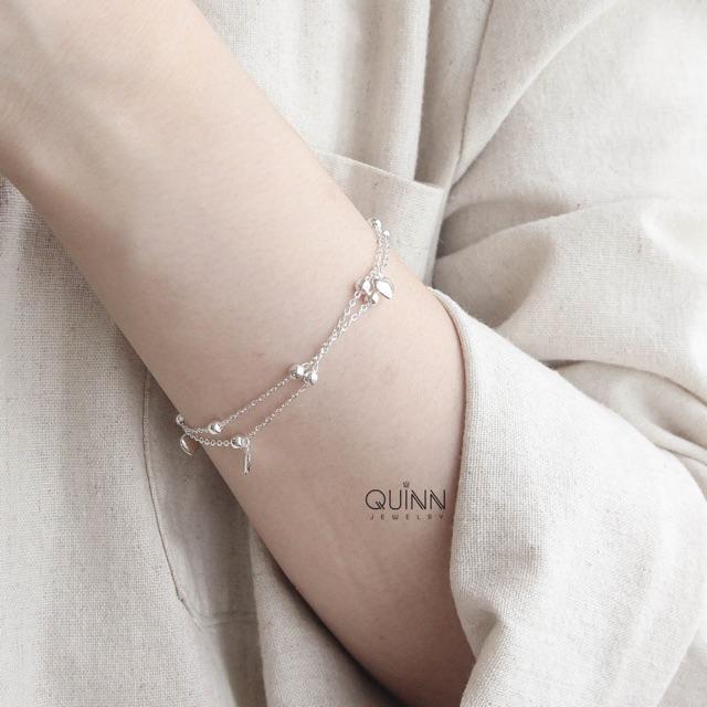 Lắc tay tim phồng dây đôi