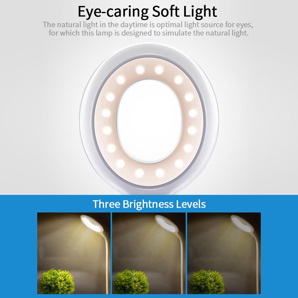 Touch Control Lamp LED Desk Lamp USB Rechargeable Lamp for Table LED Lamp Eye-caring Lamp Natural Light 3 Brightness