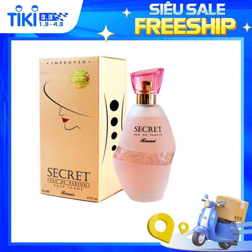 Tinh dầu nước hoa nữ Dubai Rasasi Secret Feminine Eau De Parfum 75ml