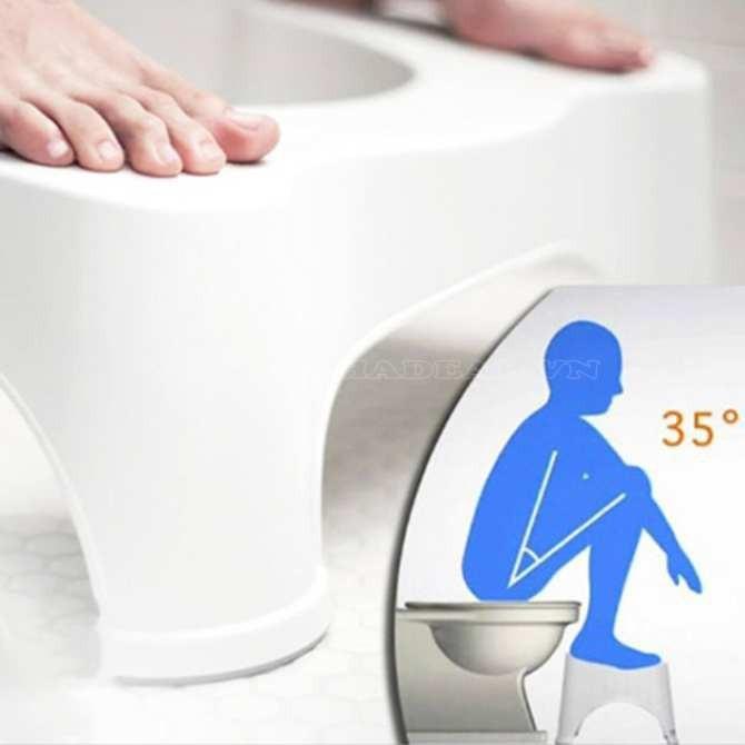 Ghế kê chân toilet chống táo bón, đi vệ sinh đúng cách, tốt cho sức khỏe