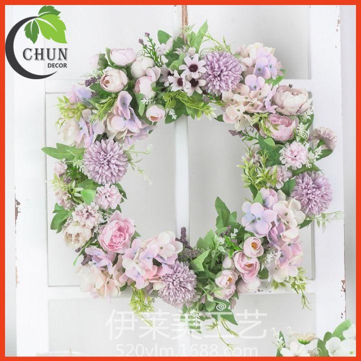 Vòng Hoa Trang Trí, Vòng Nguyệt Quế Treo Cửa, Trang Trí Nhà Cửa, Cửa Hàng, Văn Phòng, Sự Kiện