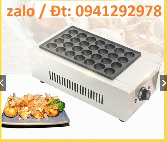 Máy làm bánh takoyaki , bánh bạch tuột, sử dụng điện 28 lỗ bánh