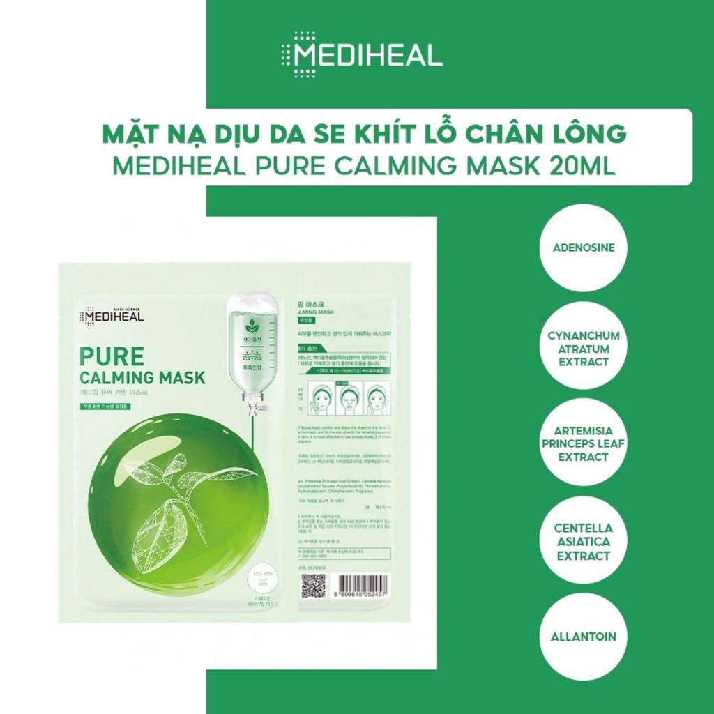 Mặt Nạ Mediheal Pure Calming Mask Dịu Da Se Khít Lỗ Chân Lông 20ml