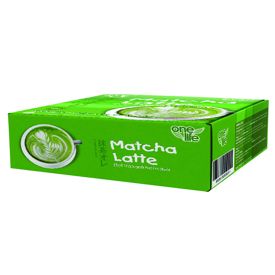 Trà Sữa Nhật Bản - Bột Trà Xanh Kem Sữa Matcha Latte OneLife (Hộp 28 gói)