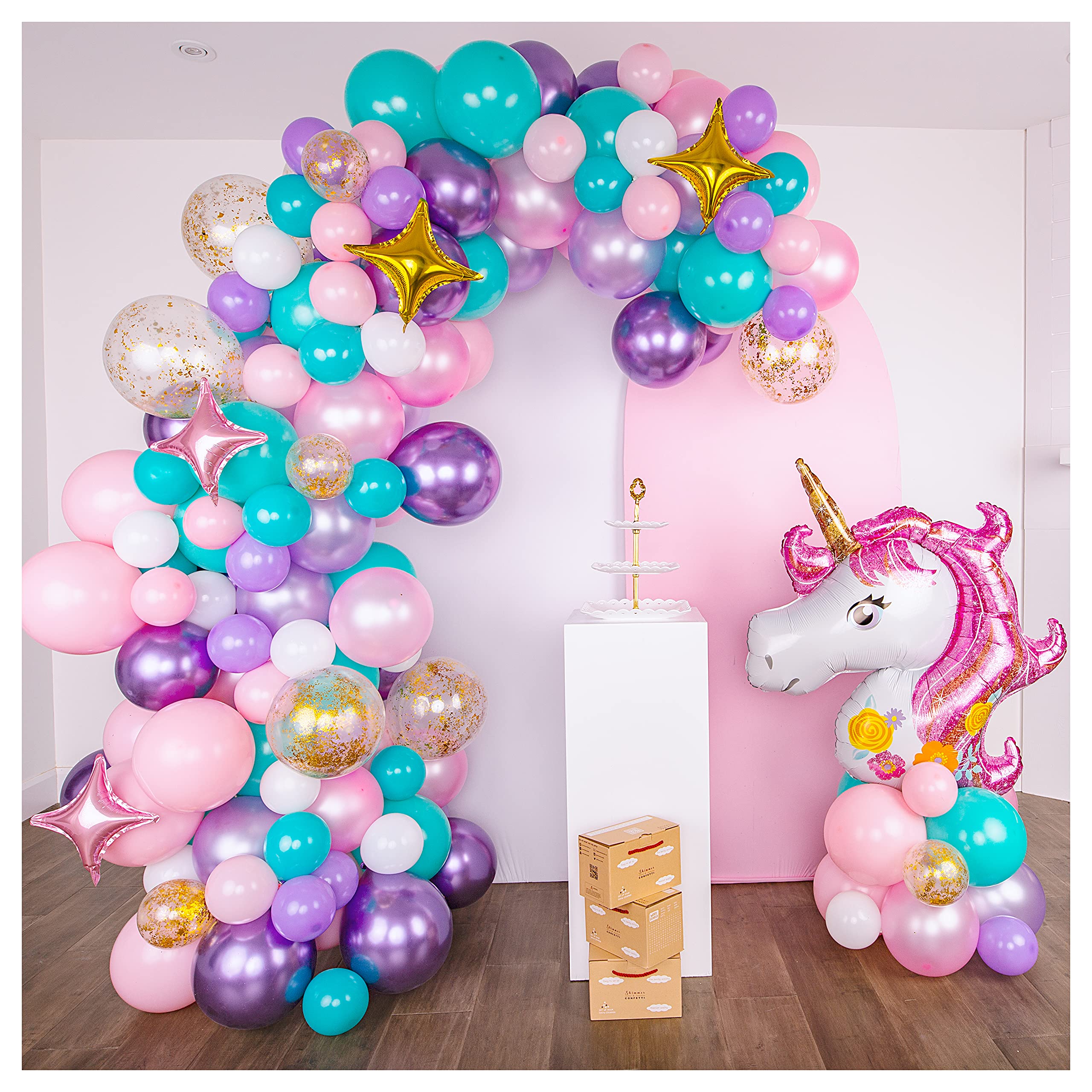 Bộ bong bóng trang trí cho bé Unicorn Birthday set balloon upkp36