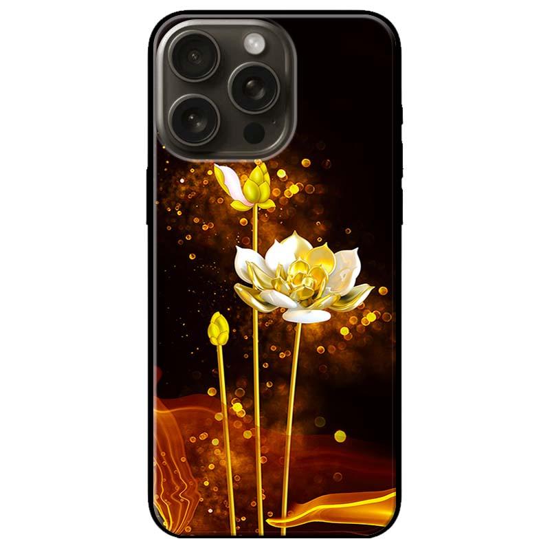 Ốp lưng dành cho Iphone 15 - Iphone 15 Plus - Iphone 15 Pro - Iphone 15 Pro Max - Sen Trắng Vàng 2 - Hàng Chính Hãng