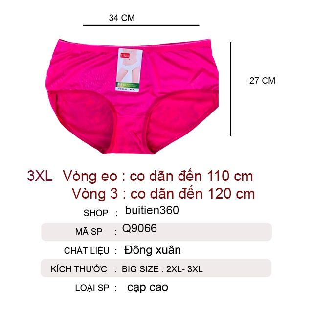 Quần lót bigsize 3xl cho người già trẻ béo mập bầu 80kg 70kg 60kg chip nữ cạp nhỏ lưng cao