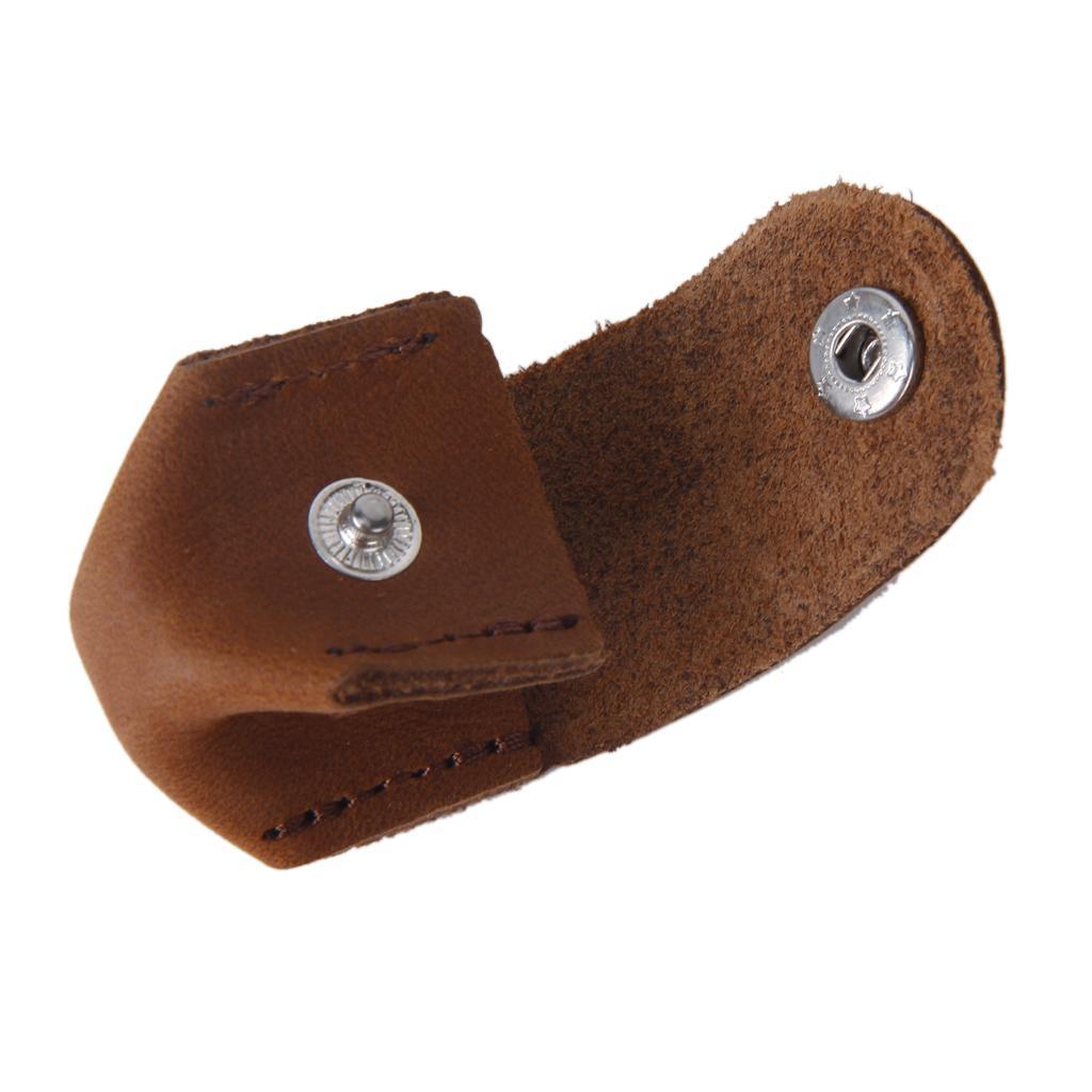 Leather Chalk Holder Chalk Case Lip Snap Fastner for Pool Billiard Cue