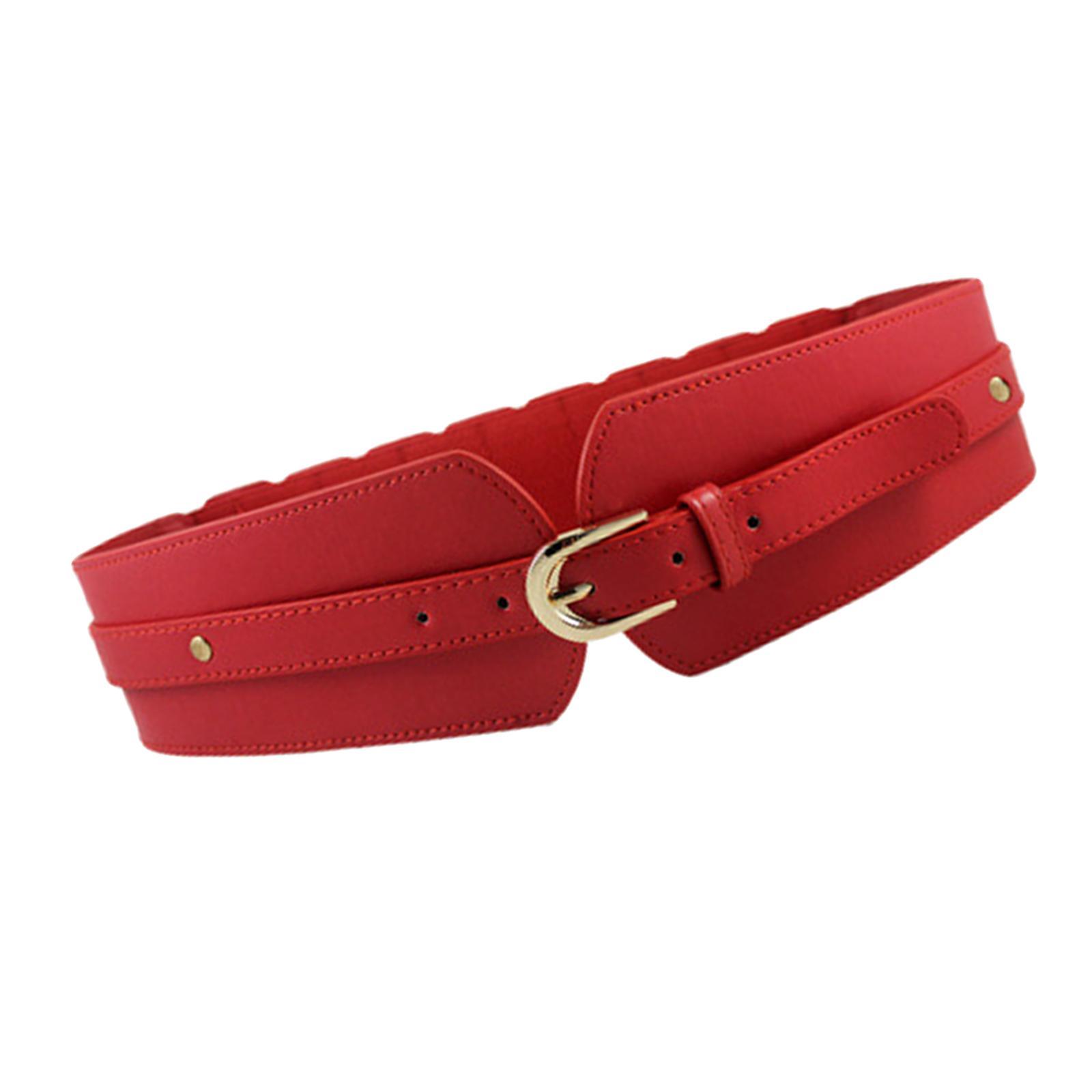 Luxury Women Wide Stretchy Belt PU Leather Fashion for Ladies Coat Blouse