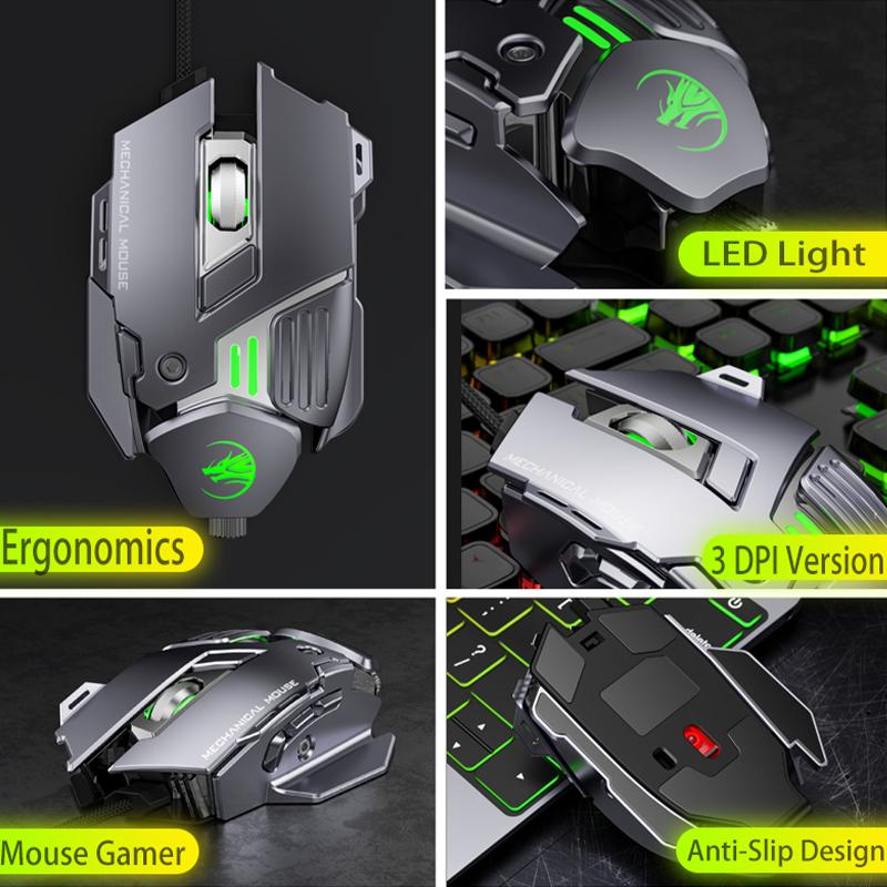 Cổ Điển Chuột Dành Cho Chơi Game, USB Có Dây & Không Dây Đen Chuột Máy Tính Game Thủ Cô Gái Ergonomische Maus, máy Tính Để Bàn Phụ Kiện Laptop Tùy Chỉnh