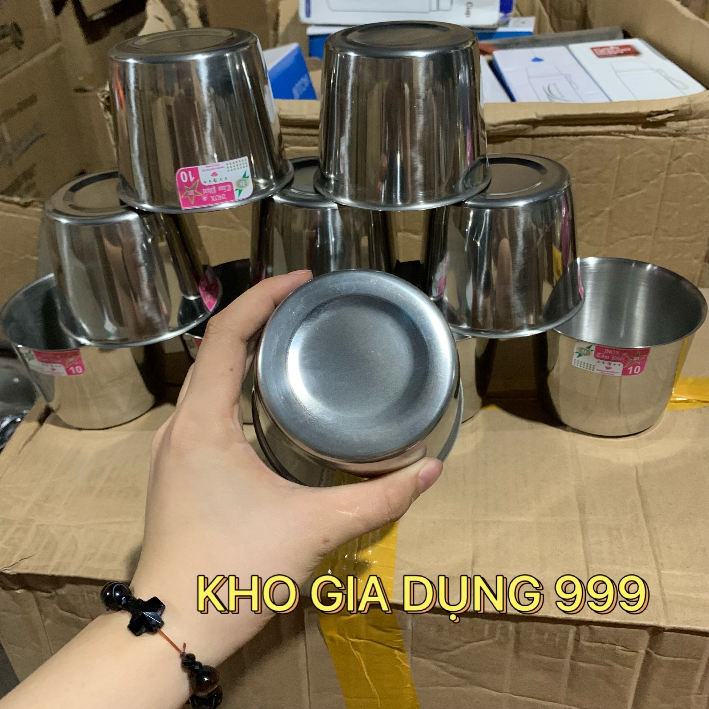 BỘ 10 LY LÀM ĐÁ 8CM - 10CM INOX CAO CẤP DÀY DẶN