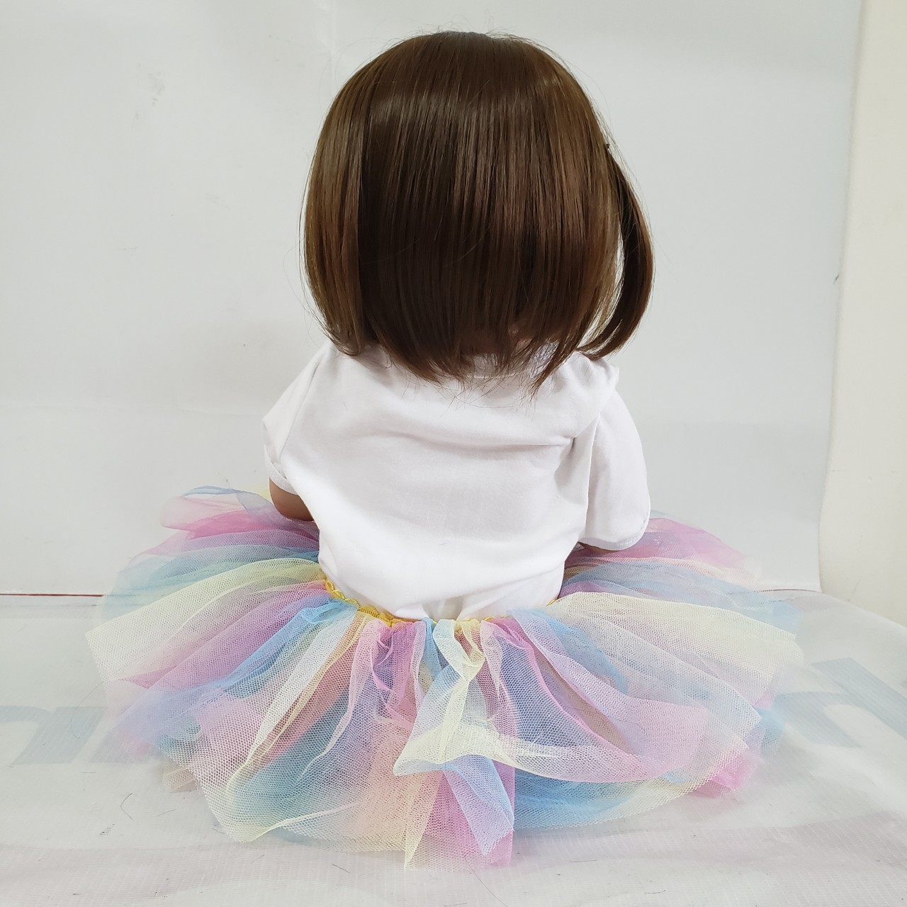 Búp Bê Tái Sinh Thân Nhựa Mềm Mại KEIUMI Chu Miệng Tóc Ngắn 55 cm = 22 inch Reborn Silicon Vinyl Doll PVN4696