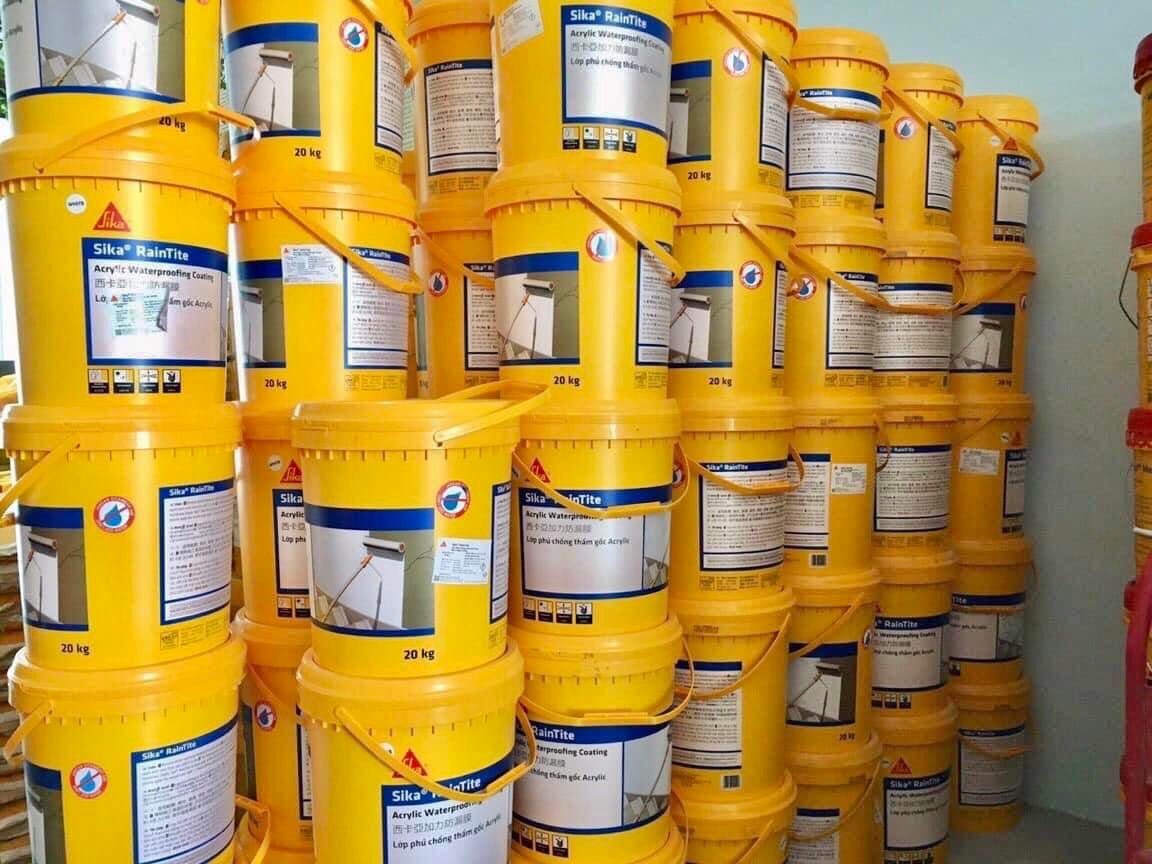 Sơn chống thấm vách tường ngoài trời, chống thấm máng xối lộ thiên - Sika RainTile White