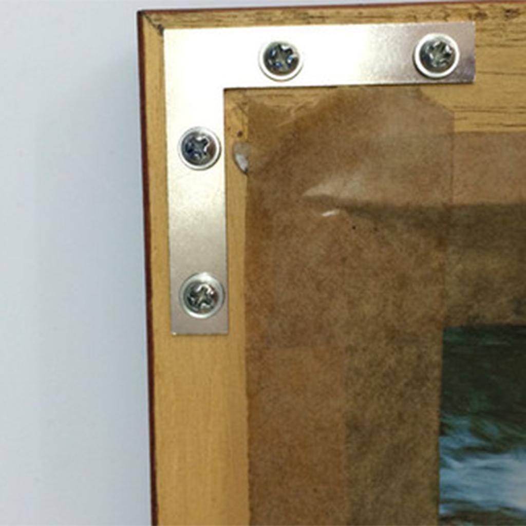 200Angle Plate Corner Brace Flat L Shape Repair Bracket Fixing Mending Plate