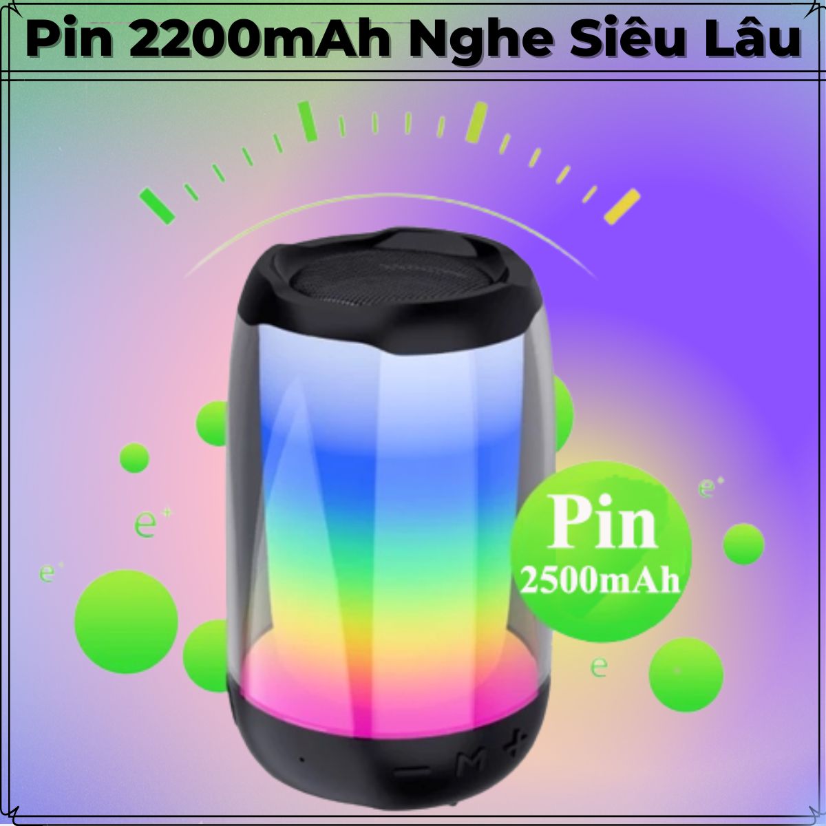 Loa Bluetooth Pluse 4 Mini Nghe Nhạc Công Suất Lớn, Bass Mạnh, Led Đổi Màu, Có Khe Cắm Thẻ Nhớ, USB, FM.. Công Suất 10w