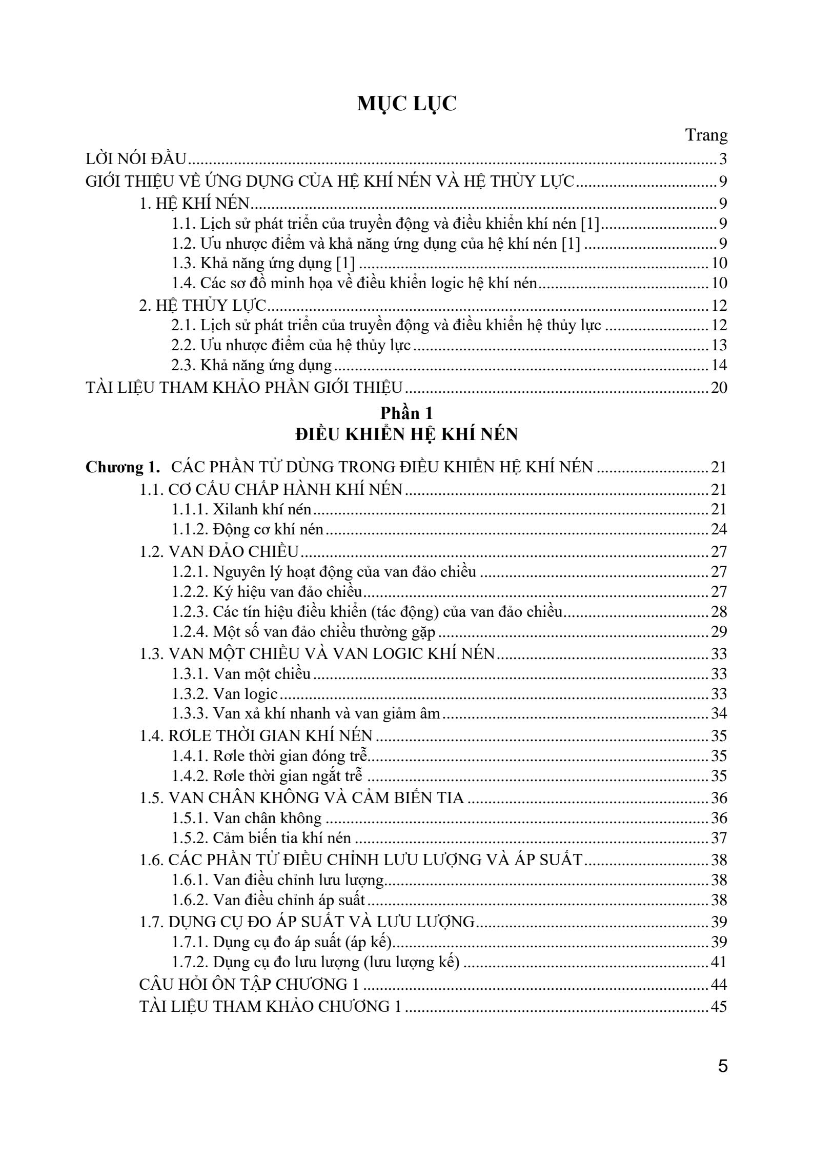 Điều Khiển Hệ Khí Nén Và Thuỷ Lực