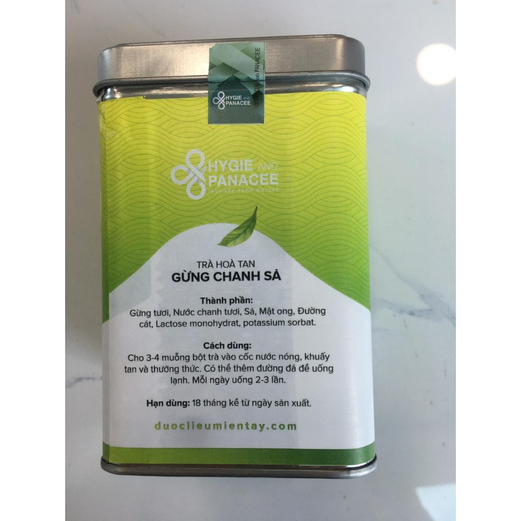 Trà gừng chanh sả Hygie hộp giấy 120g - dạng hòa tan tiện lợi, thơm ngon,