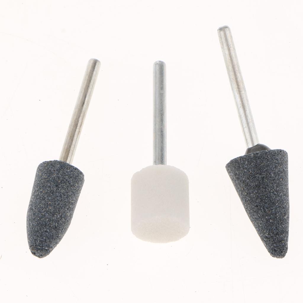 10x 6mm Cylindrical Electric Nail Drill Bits Polishing Grinding Head