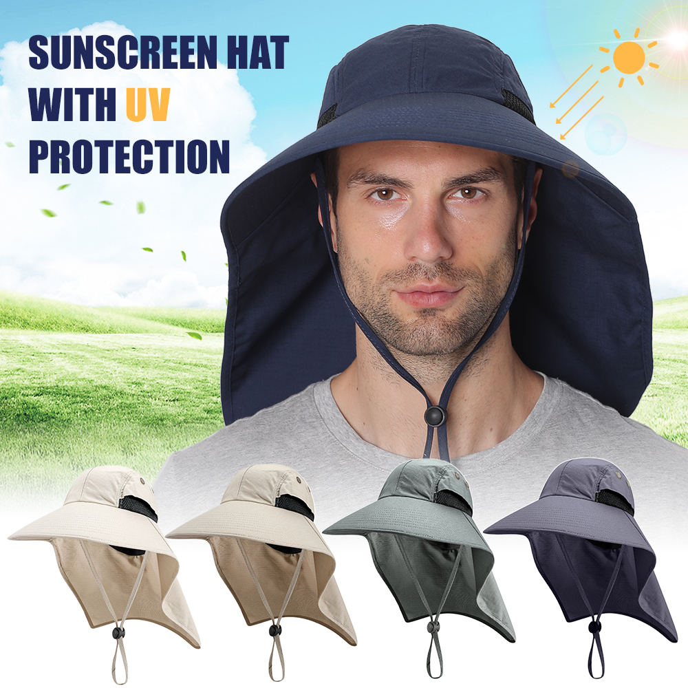 Mũ rộng vành có khẩu trang che cổ được làm bằng nylon nhẹ nhanh khô,chống tia UV