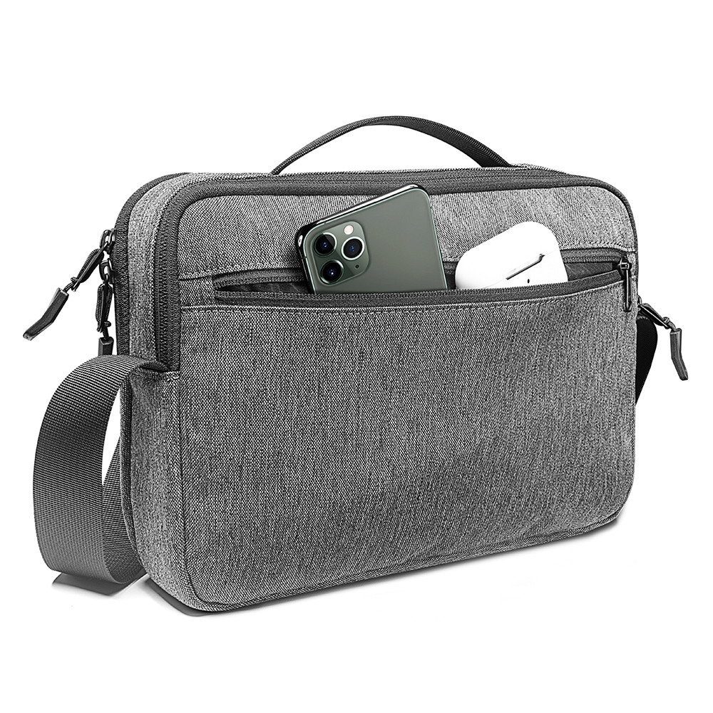 TÚI ĐEO ĐA NĂNG TOMTOC (USA) CROSSBODY FOR TECH ACCESSORIES AND IPAD 10.5/PRO 11INCH/TABLET/NOTEBOOK 11INCH GRAY H02-A01G - Hàng Chính Hãng