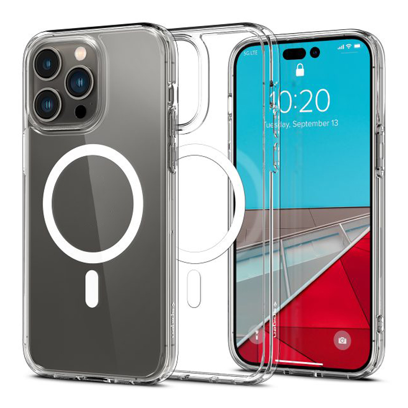 Ốp lưng SPIGEN dành cho iPhone 14 Promax Crystal Hybrid Magfit - Hàng chính hãng