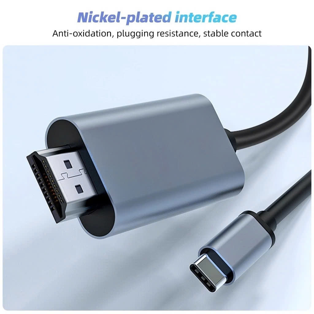 Dây Cáp Chuyển Đổi USB Type C To HDMI 4K 60Hz Dài 1.8M - Hàng Nhập Khẩu