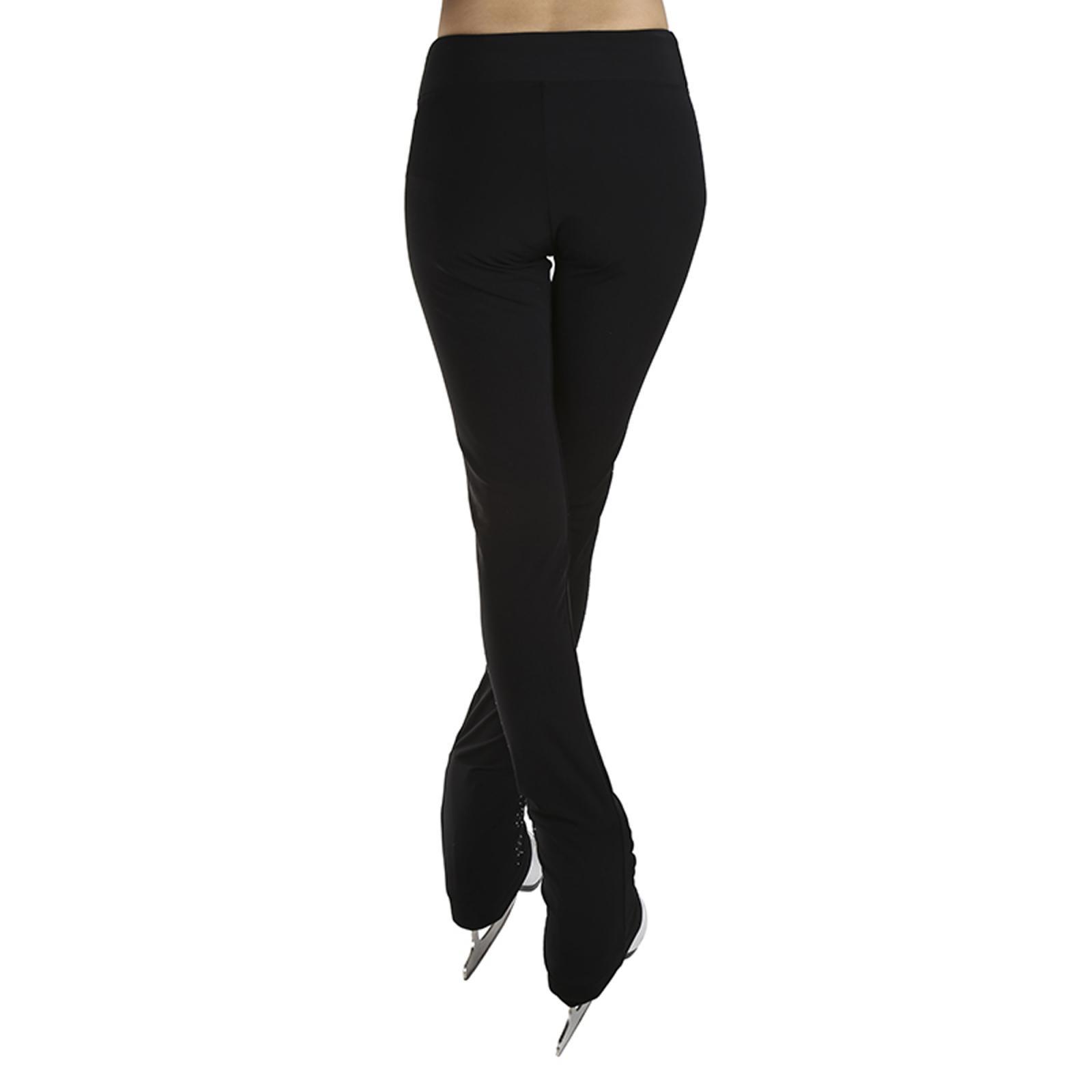Figure Ice Figure Skating Polar Fleece Warm Pants Sportswear - Black