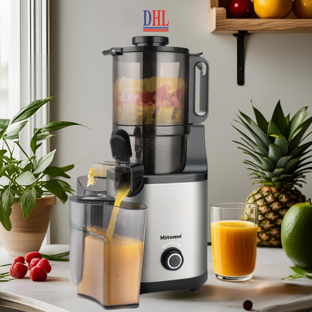 Máy Ép Chậm, Máy Ép Trái Cây Công Nghiệp Mitomo KJ3081 Kiệt Bã - Hàng Chính Hãng Bảo Hành 3 Năm