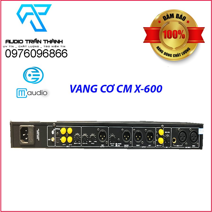 vang cơ CMAUDIO Model CM-X600 hàng chính hãng nhập khẩu 2024,có điều khiển từ xa,có reverb bluetooth 5.0,cổng quang,tặng kèm jac canon