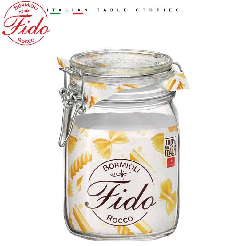 Hũ thủy tinh nắp cài Fido 1000ml Bormioli Rocco	- Italy