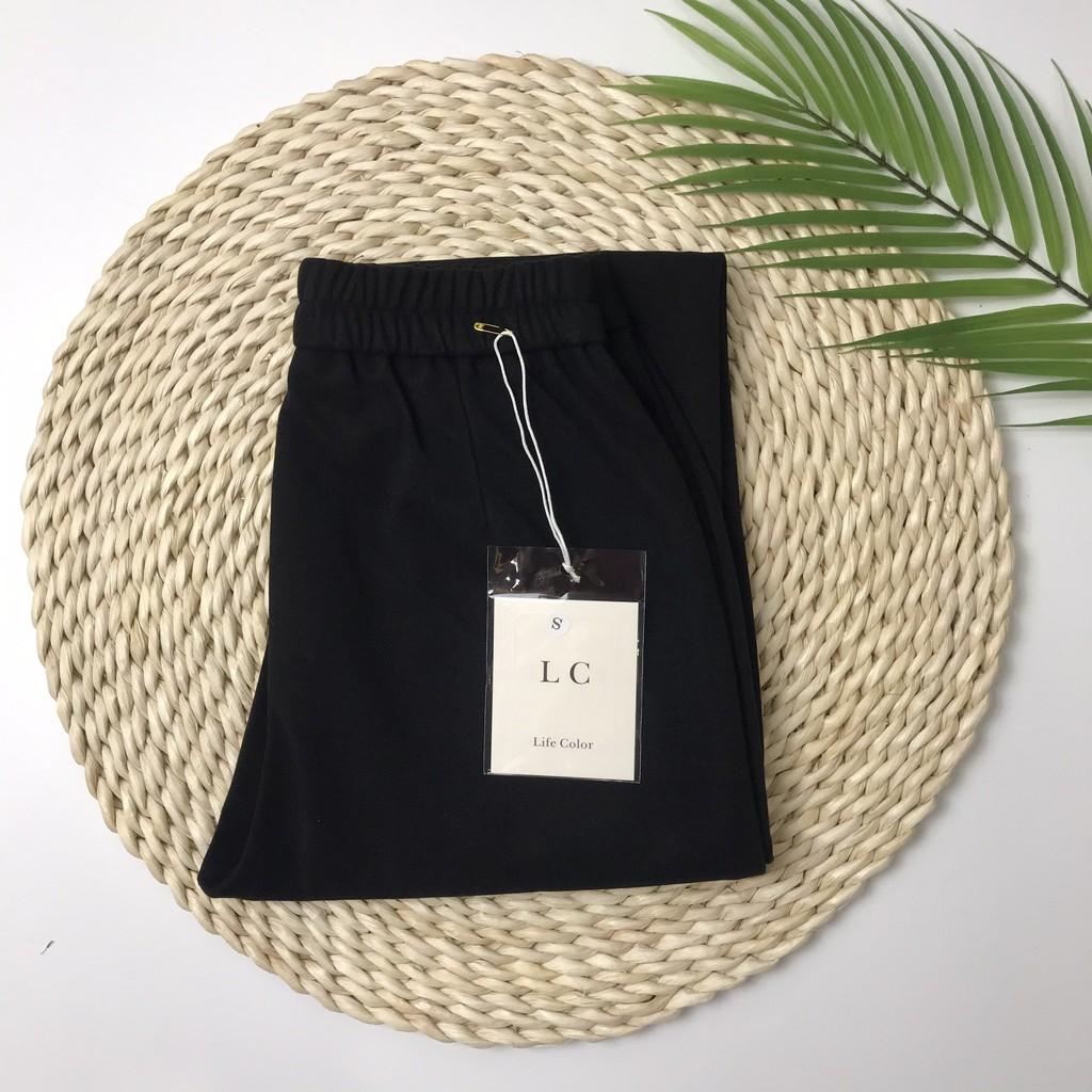 Quần baggy nữ ERIS chất dạ cao cấp lưng chun cạp cao siêu đẹp