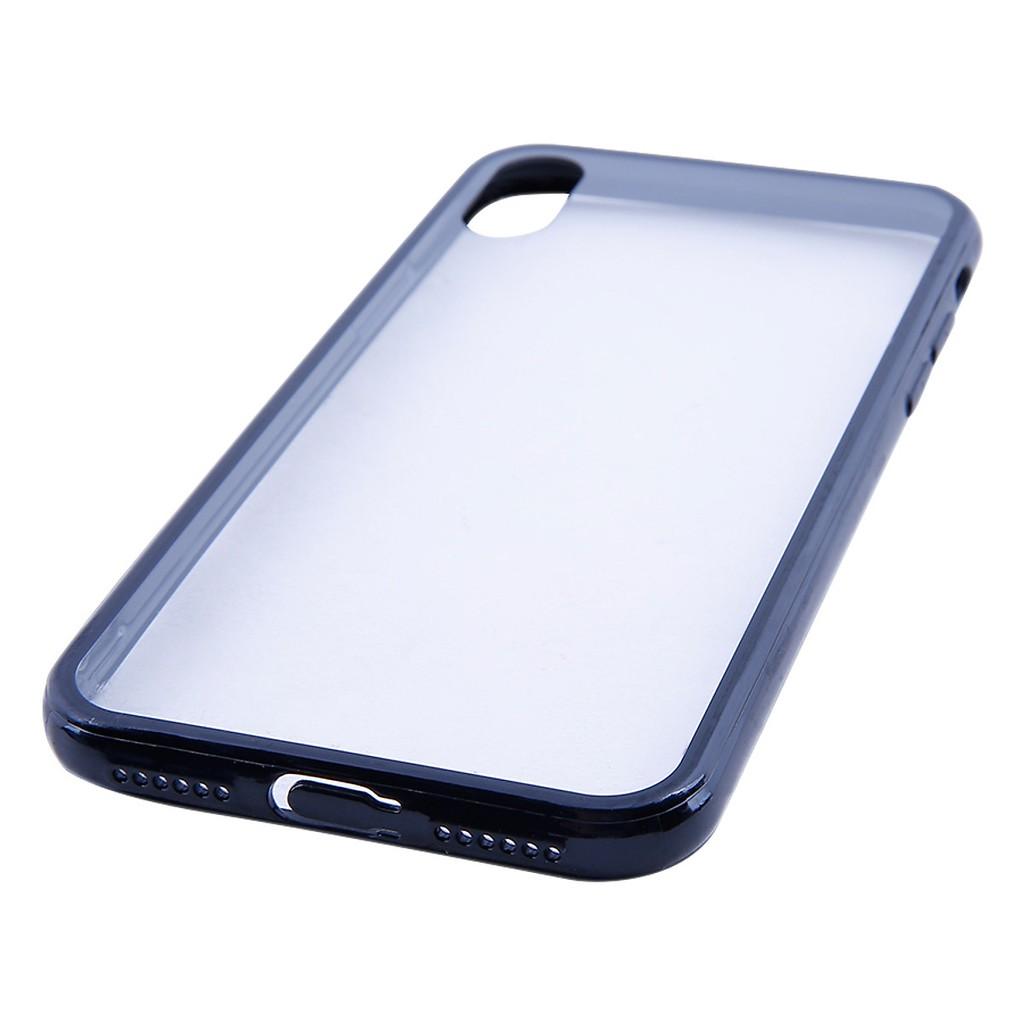 Ốp Lưng Dành Cho iPhone X Trong Suốt Viền Silicon Cao Cấp Sang Trọng - Viền Đen