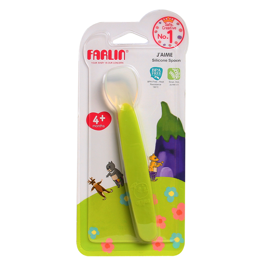 Thìa Ăn Dặm Silicone Mềm Farlin - BF-239 (Giao Màu Ngẫu Nhiên)