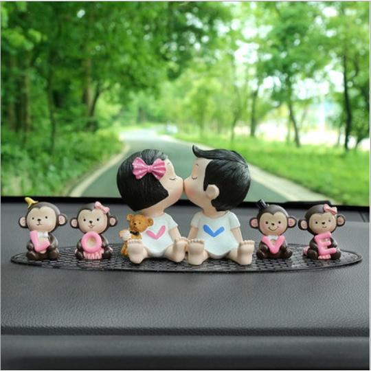Set decor áo đôi trang trí taplo ô tô, táp lô xe hơi - Hoàng Đông shop