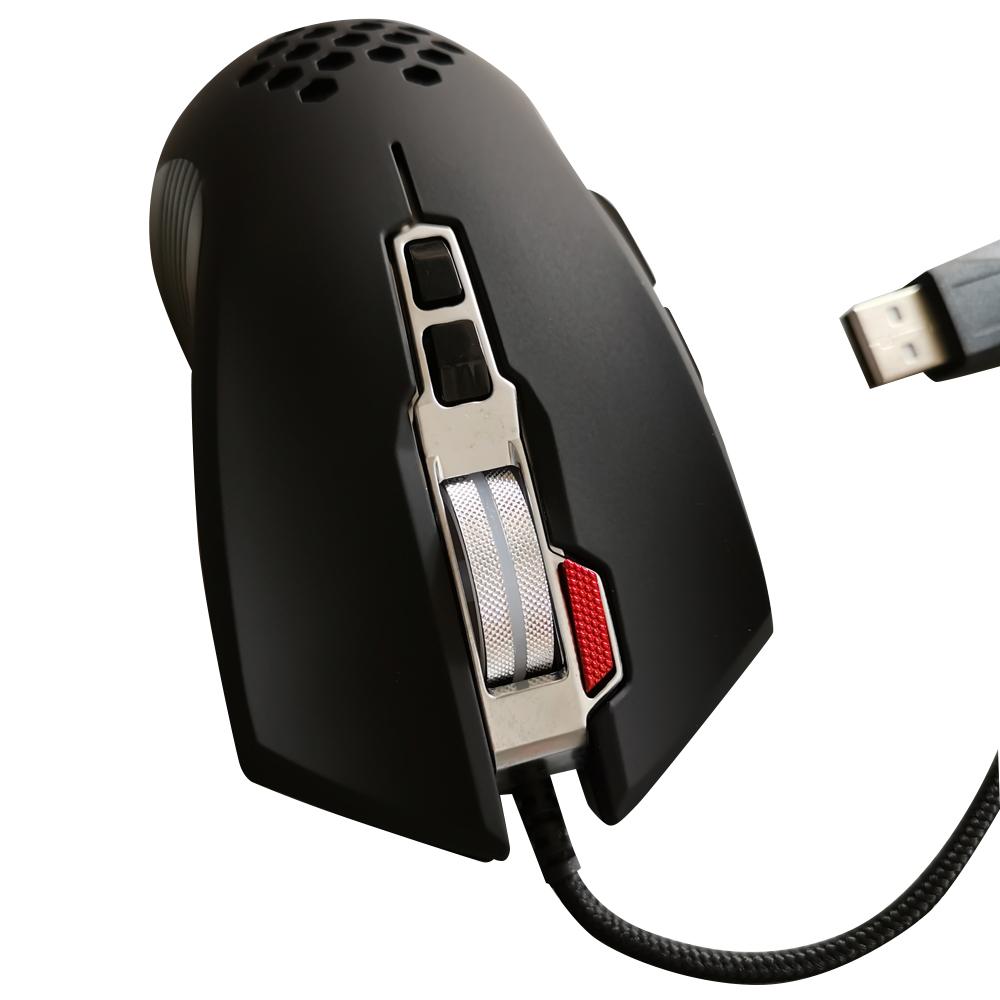 Mouse with USB Chargeing Port Design Ergonomic Optiacal RGB Illuminated Mouse 4 Levels DPI with Scroll Wheel 2 Thumb
