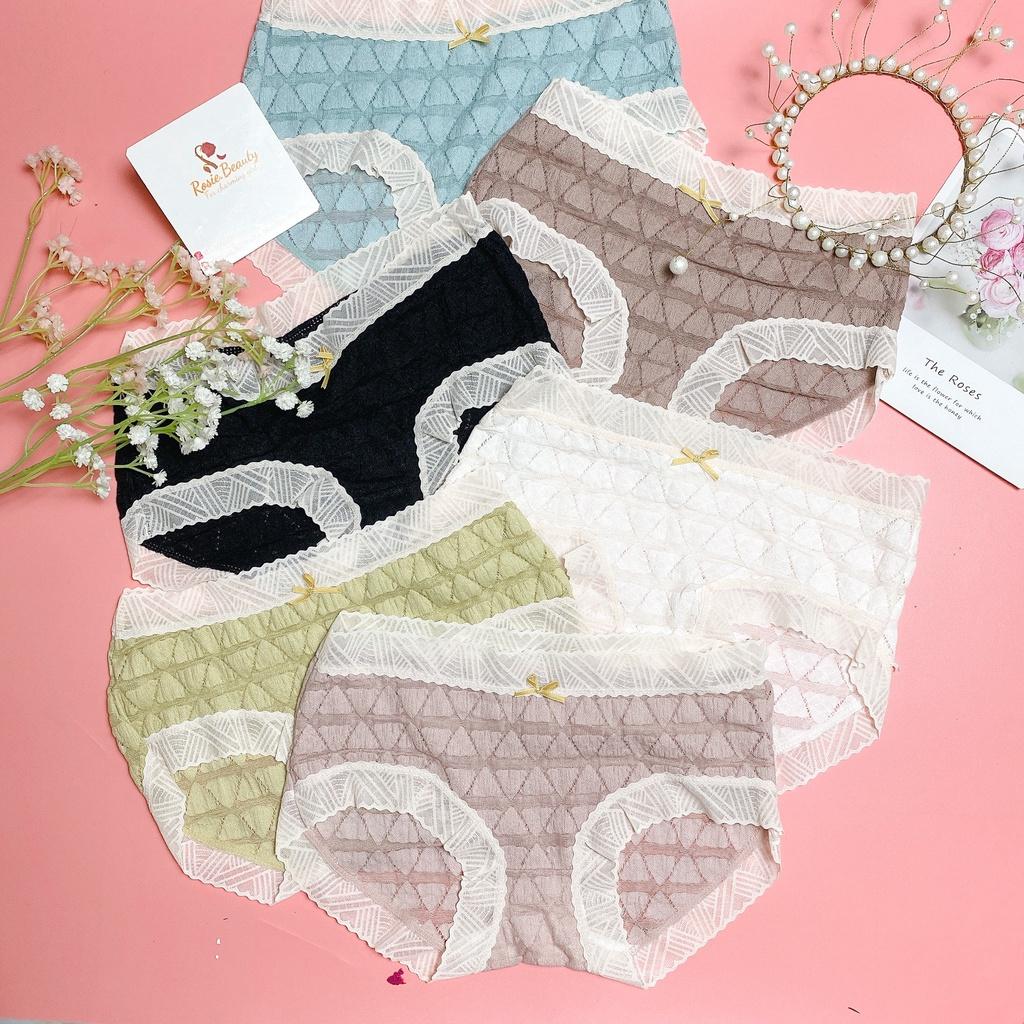 Quần lót ren Mina đính nơ, quần chip ngọt ngào sexy QR/168