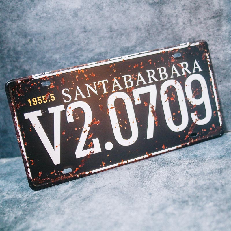 Santabarbara V2.0709 - Biển số 15x30cm vintage decor trang trí
