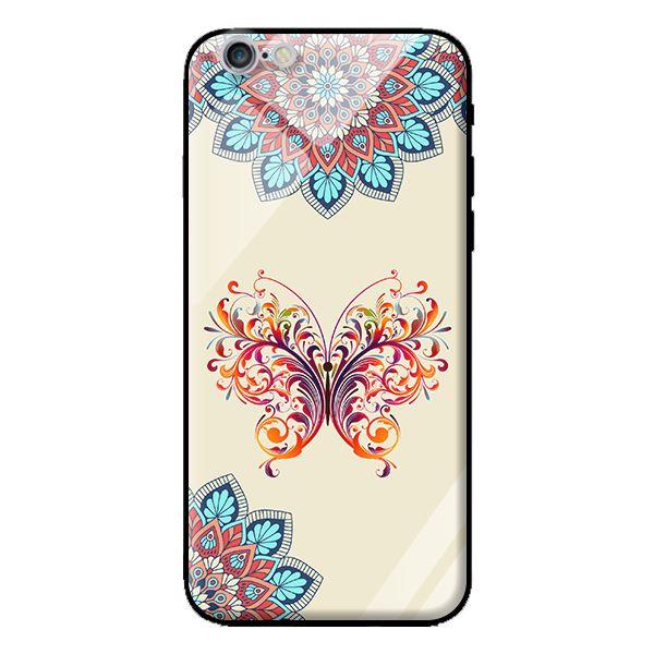 Ốp lưng kính cường lực cho iPhone 6S Plus Họa Tiết Bướm - Hàng chính hãng