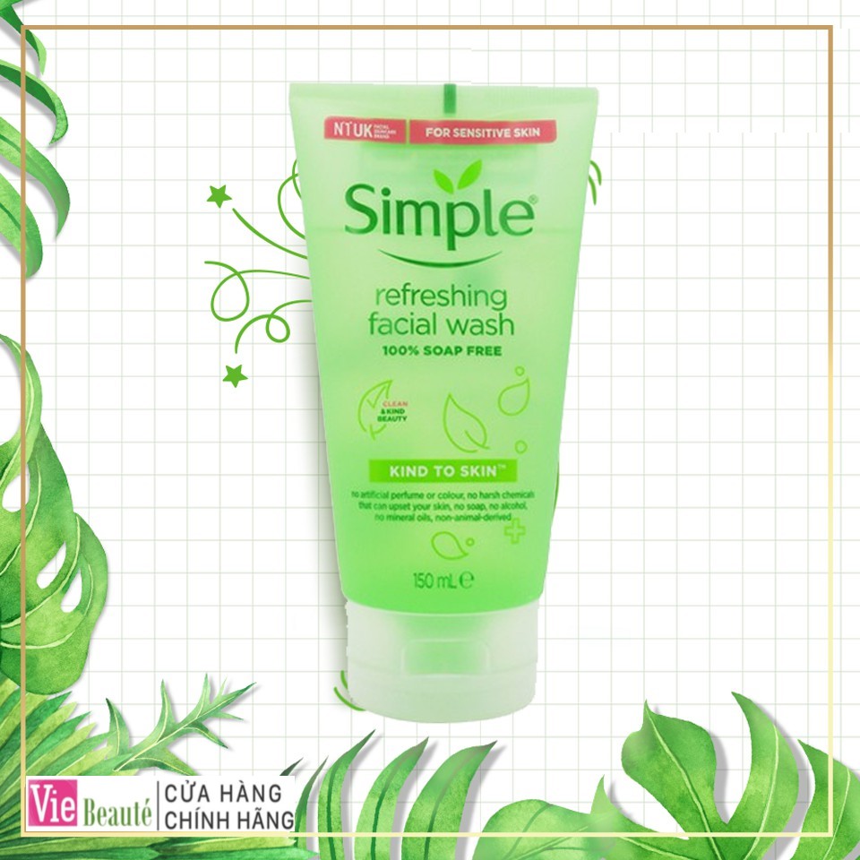 Sữa Rửa Mặt Dạng Gel Simple Refreshing (150ml) - 5011451103863