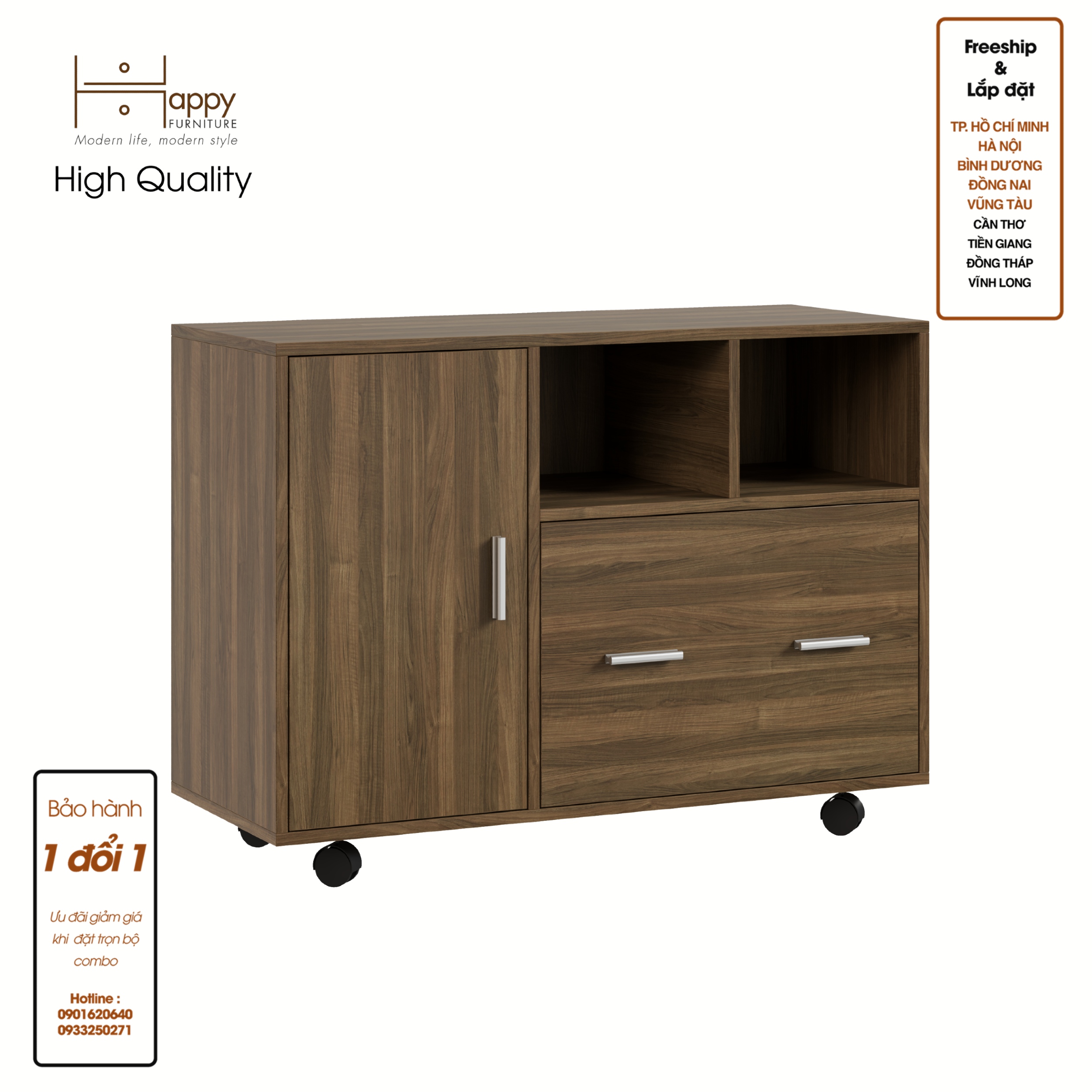 [Happy Home Furniture] COMFEE, Tủ đựng hồ sơ 2 cửa mở ,  100cm x 40cm x 66cm ( DxRxC), THK_019