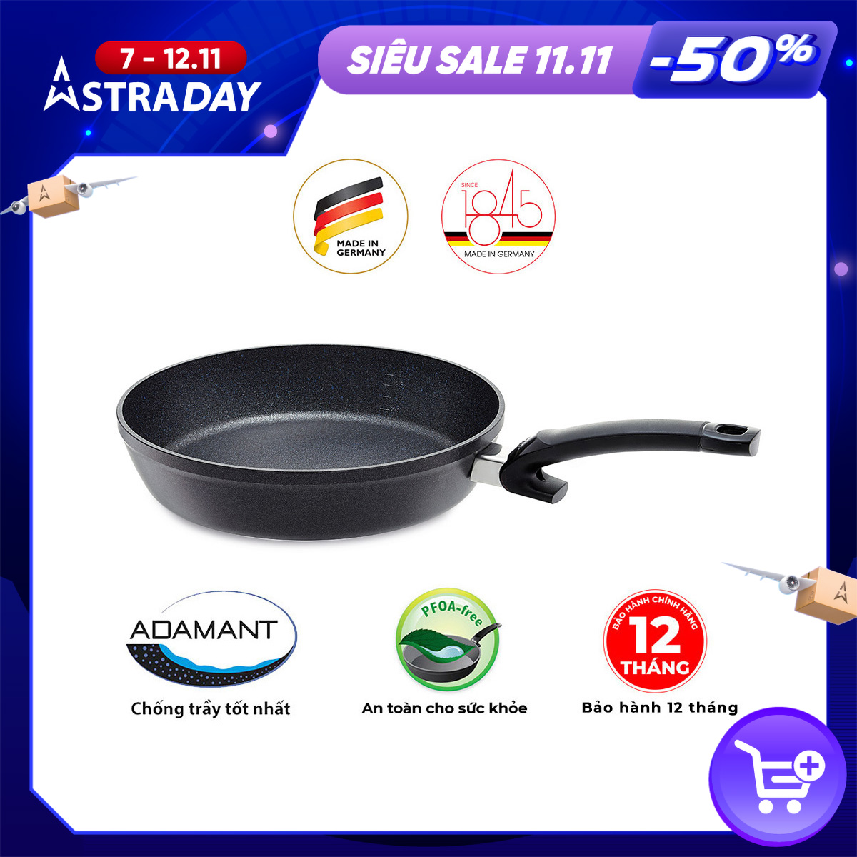 Chảo Fissler Adamant Comfort 24CM Hàng chính hãng